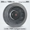Centrifugal Fan, 250mm, 230V, 1550m/h, Brushless