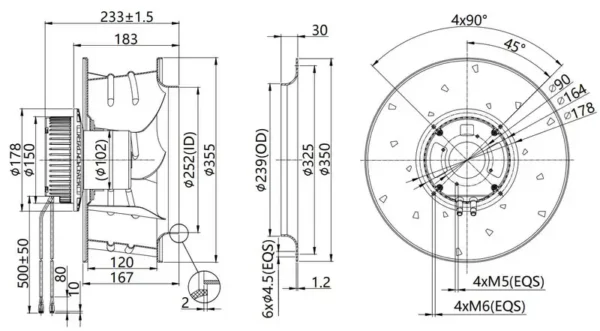 Centrifugal Fan, 355mm, Brushless - view 3