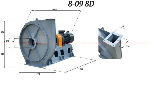 Centrifugal Fan, 4-72D, Steel, 380V, Explosion-Proof - view 6