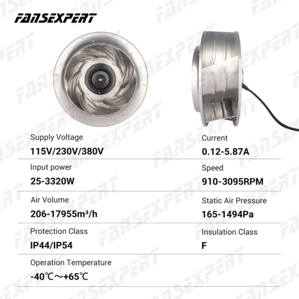 Centrifugal Fan, 400mm, 380V, 800W - view 6