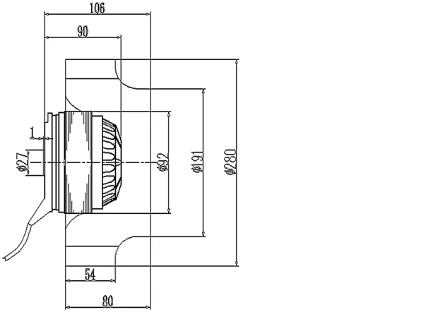 Centrifugal Fan, Aluminum, 230v, 1650m3 - view 6