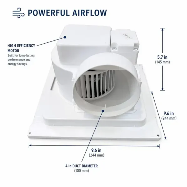 Centrifugal Fan, Ceiling, ABS - view 4