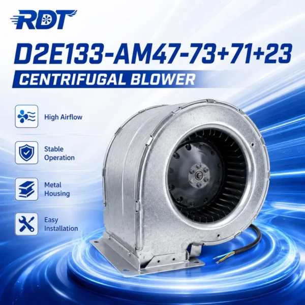 Centrifugal Fan, D2E133-AM47-73/71/23, 230 V, Corded Electric