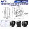 Centrifugal Fan, D3G146-HQ13-34, 220V, 230W, 146mm - view 2