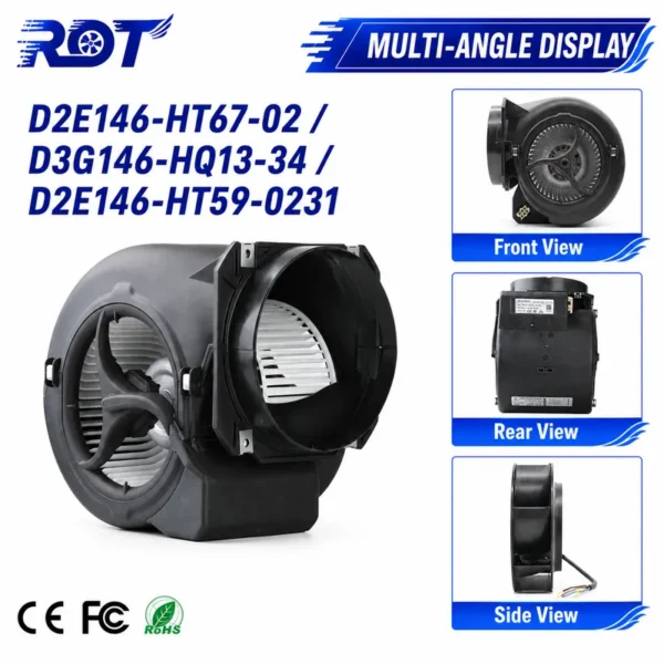 Centrifugal Fan, D3G146-HQ13-34, 220V, 230W, 146mm - view 6