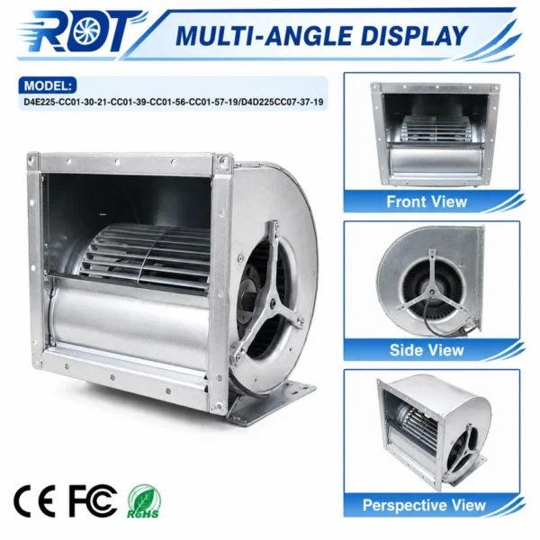 Centrifugal Fan, D4E225-CC01-30/57, 230V, 650W, Inverter - view 5