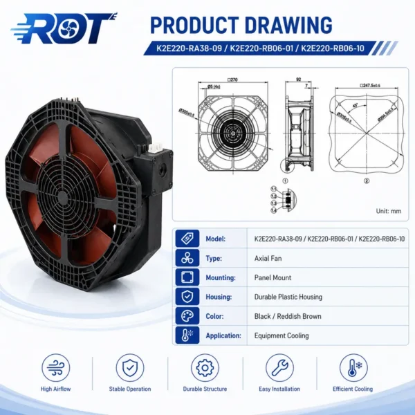 Centrifugal Fan, HVAC, 230 V, Corded Electric - view 3