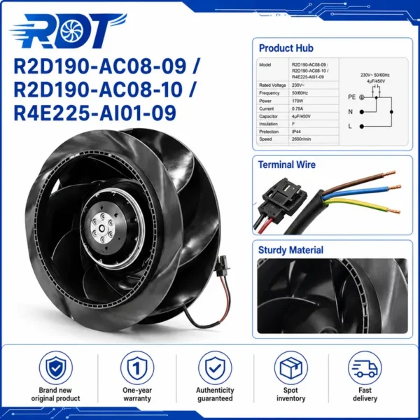 Centrifugal Fan, HVAC, 230 V, Corded Electric - view 4