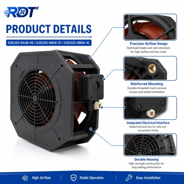 Centrifugal Fan, HVAC, 230 V, Corded Electric - view 6