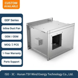 Centrifugal Fan, Inline, 380 V, Carbon Steel