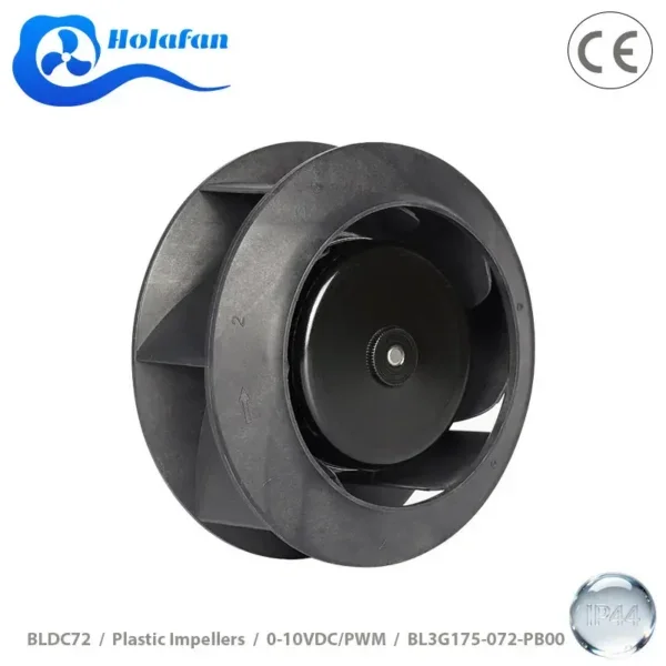 Centrifugal Fan, IP44, 175mm, EC-DC, 24V