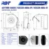 Centrifugal Fan, K2E220-AB06-09, 230VAC, 220mm, 2550RPM - view 2