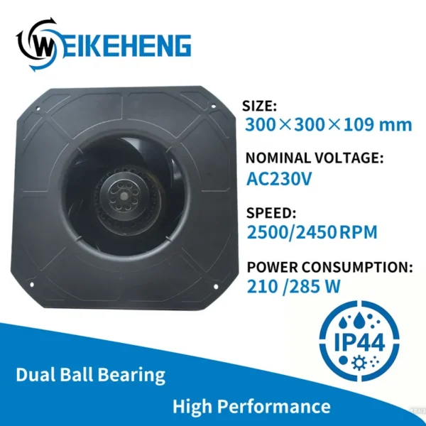 Centrifugal Fan, K2E250-RA50-01, 230V, Radial, HVAC - view 2