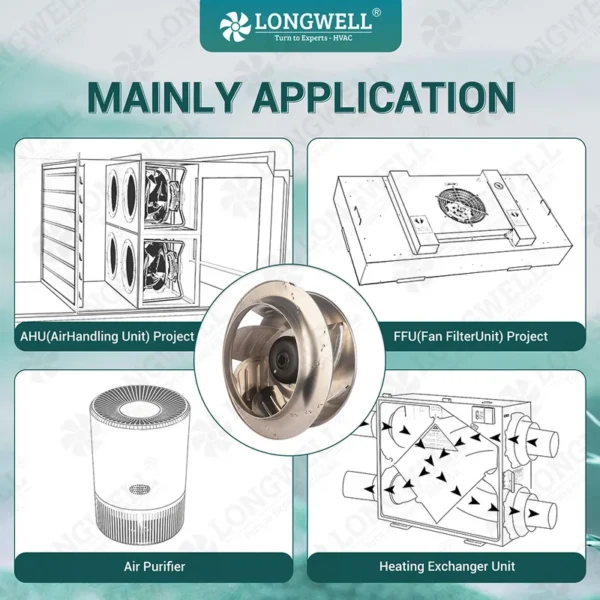 Centrifugal Fan, LONGWELL, 450mm, Aluminum - view 6