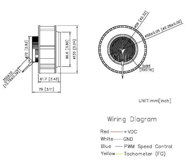 Centrifugal Fan, Plastic, 48V, 4000, RPM - view 4