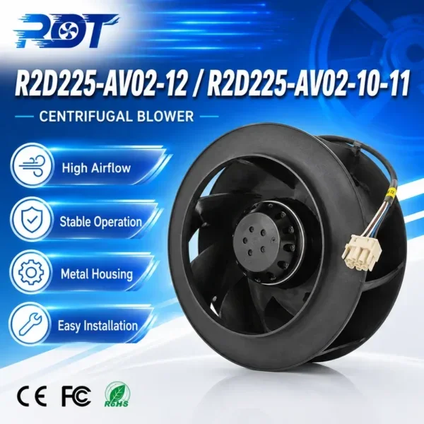 Centrifugal Fan, R2D225-AV02-12/10-11, 225mm, Inverter