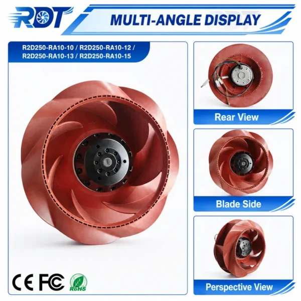 Centrifugal Fan, R2D250-RA10-13, 400VAC, 250mm, Inverter - view 6