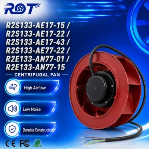 Centrifugal Fan, R2E133-AN77-01-15, 230V, 133mm, 88/110W