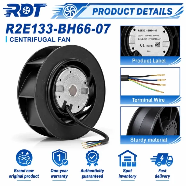 Centrifugal Fan, R2E133-BH66-07, 133mm - view 5