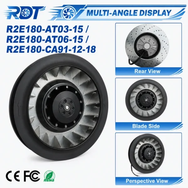 Centrifugal Fan, R2E180-AT06-15, 230V, 100W, 180mm - view 6