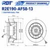 Centrifugal Fan, R2E190-AF58-13, 190mm, 230V, 0.5A - view 3