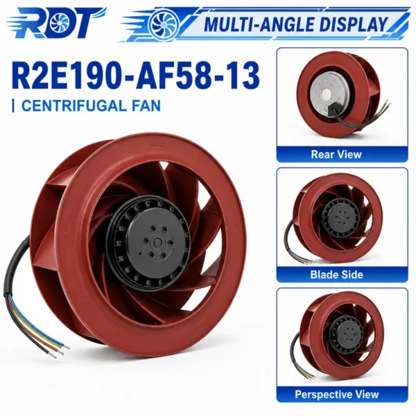 Centrifugal Fan, R2E190-AF58-13, 190mm, 230V, 0.5A - view 6