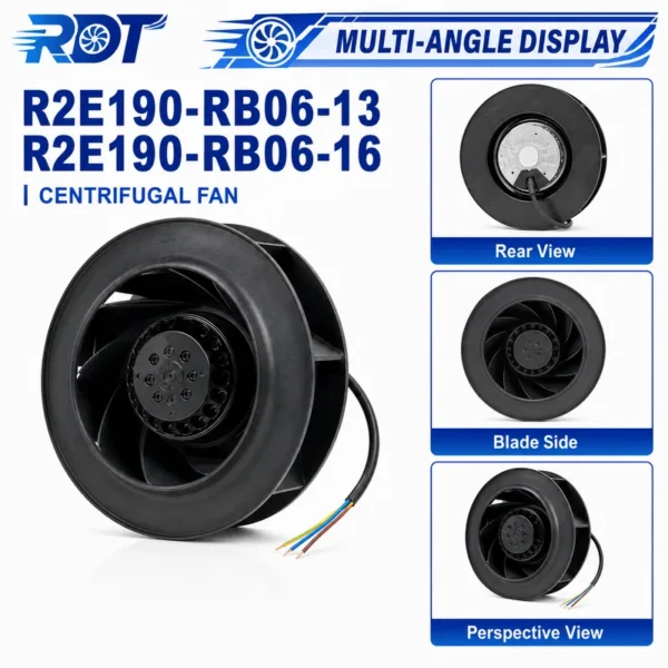 Centrifugal Fan, R2E190-RB06-16, 190mm, 230VAC, 450m3/h - view 6
