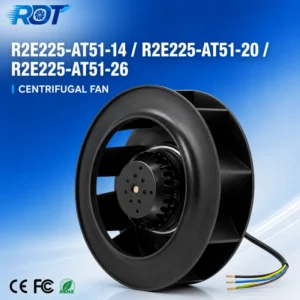 Centrifugal Fan, R2E225-AT51-26, 230V, 225mm, 150W