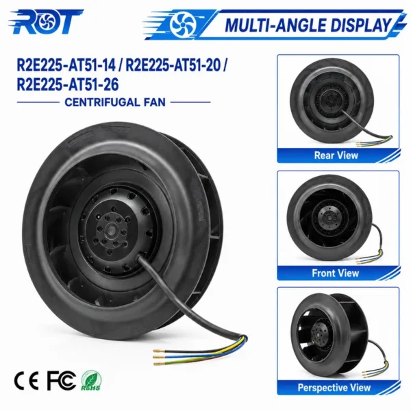 Centrifugal Fan, R2E225-AT51-26, 230V, 225mm, 150W - view 6