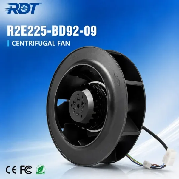Centrifugal Fan, R2E225-BD92-09, 230V, 225mm, Inverter