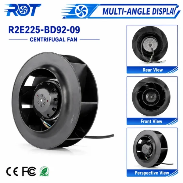 Centrifugal Fan, R2E225-BD92-09, 230V, 225mm, Inverter - view 6