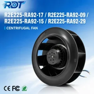 Centrifugal Fan, R2E225-RA92-29, 230V, 225mm