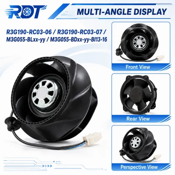 Centrifugal Fan, R3G190-R801-06/10, HVAC - view 5