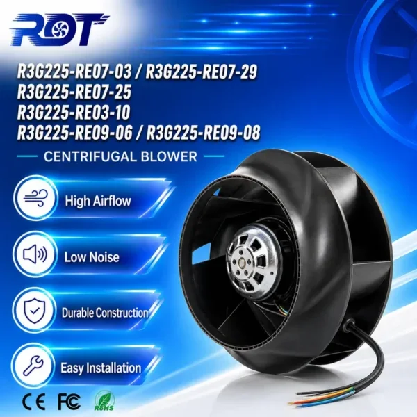 Centrifugal Fan, R3G225-RE09-08, HVAC