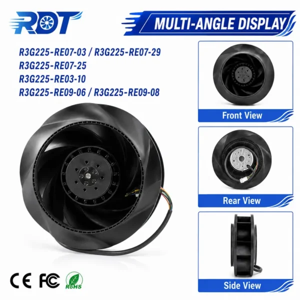 Centrifugal Fan, R3G225-RE09-08, HVAC - view 6
