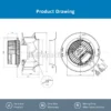 Centrifugal Fan, R3G250-PR17-W9/G01, 250mm, 400VAC, 1160W - view 4