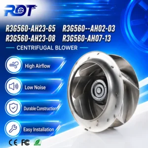 Centrifugal Fan, R3G560-AH02-03, 380V, 3000W, 560mm