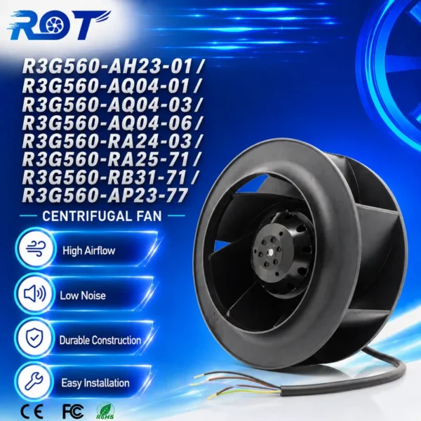 Centrifugal Fan, R3G560-RB31-71, 400V, 2.9KW, HVAC