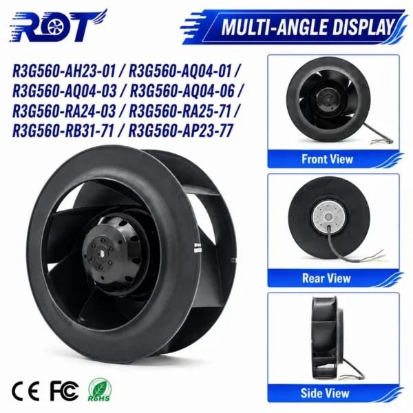Centrifugal Fan, R3G560-RB31-71, 400V, 2.9KW, HVAC - view 6