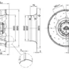 Centrifugal Fan, R4D500-AT03-01, 380V, 500MM, R4D500-RA03-01 - view 3