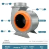 Centrifugal Fan, Steel, 220V - view 6