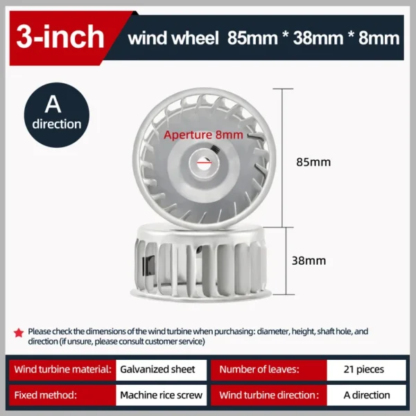 Centrifugal Fan, Steel, Open, 3 inch - view 3