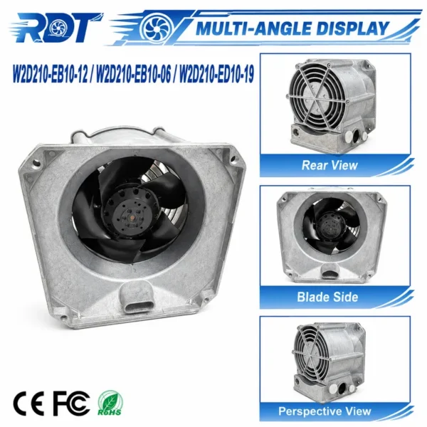 Centrifugal Fan, W2D210-ED10-19, 250mm, 230V, 400V - view 6
