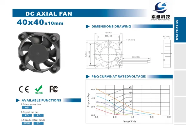 Centrifugal Motor, PBT, PPS, 40X40X10MM, 4010 - view 4