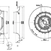 Centrifugal R2e250-aq05-12 Cooling Fan, AC230V, 130W - view 2