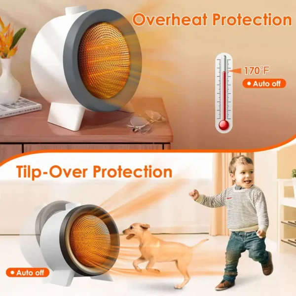 Ceramic Heater, 1000W, Portable - view 4