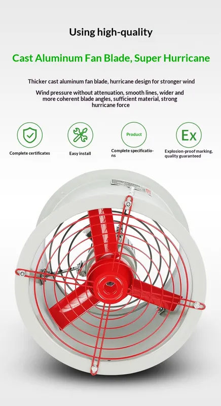 Certified Explosion-proof Axial Fan, ATEX, Stainless, Steel - view 3