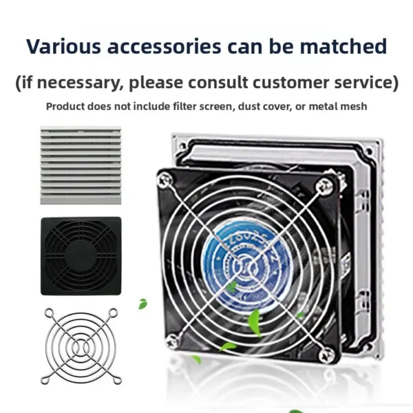 Chassis Cabinet Cooling Fan, 120x120x38mm, Axial, AC220V/240V - view 3