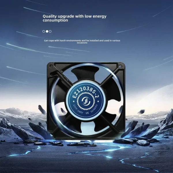 Chassis Cabinet Cooling Fan, 120x120x38mm, Axial, AC220V/240V - view 5