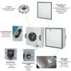 Clean Room Booth Fan, H14, HEPA, 99.999%, 800 - view 2